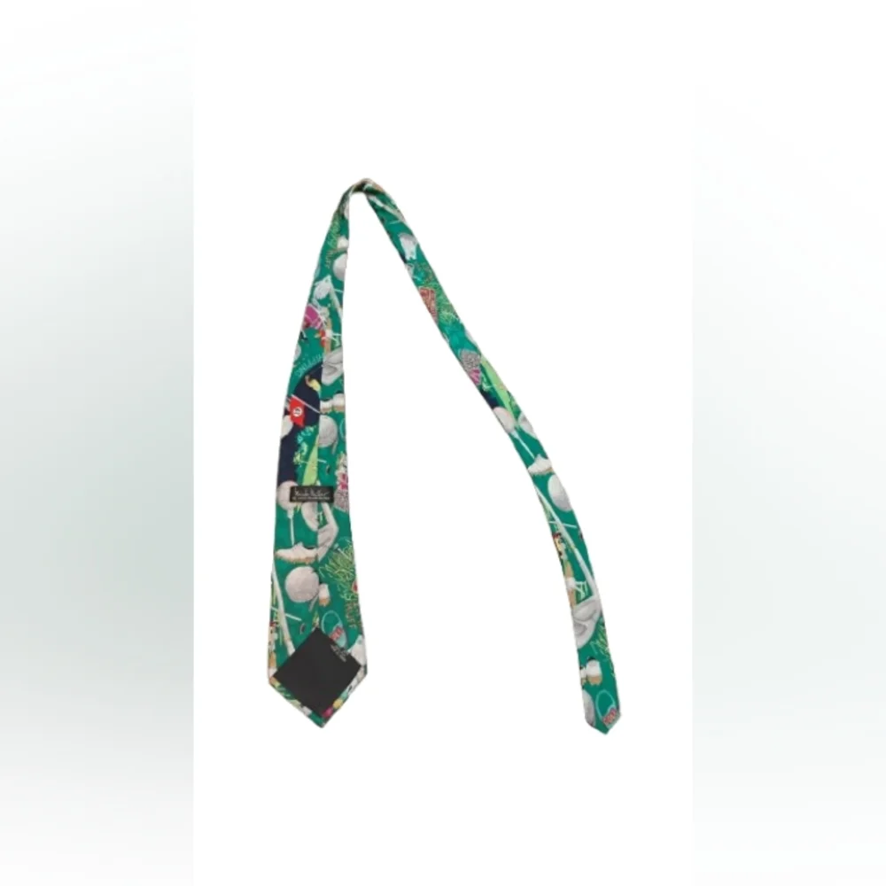 Vintage 1993 Nicole Miller Novelty Golf Print Tie One Size